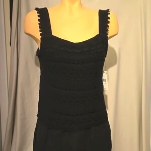 Bcx black crochet sweater tank top, NEW